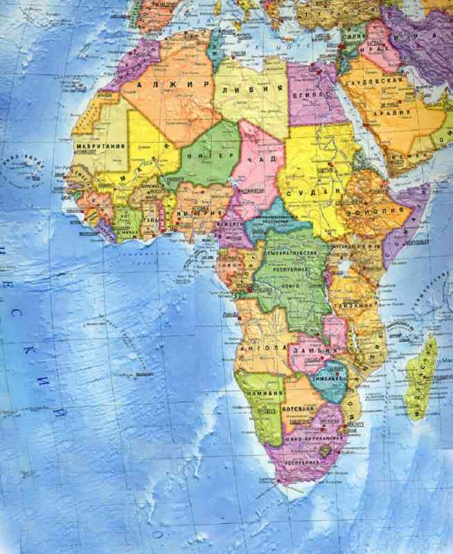 материк африка карта