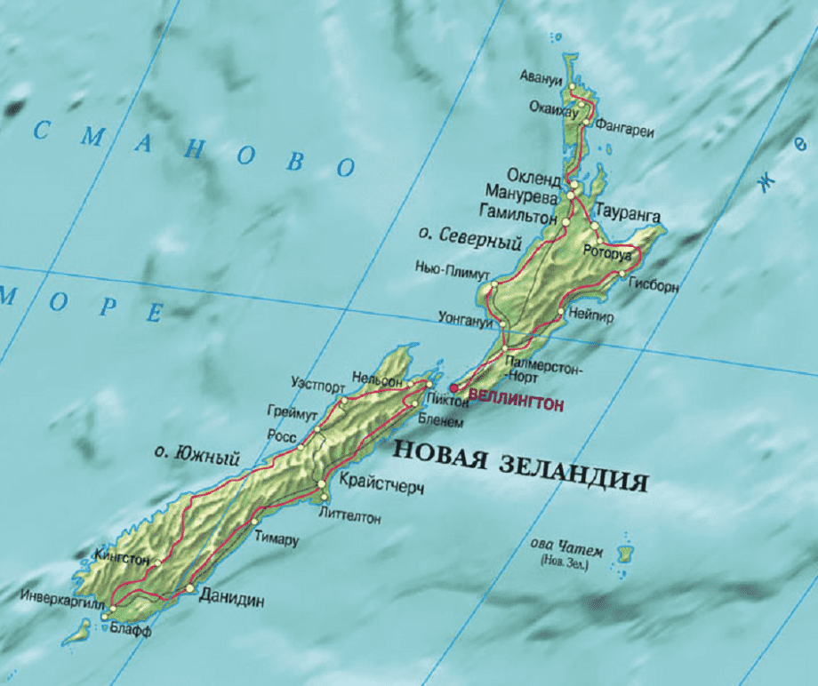 нова зеландія карта
